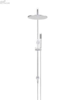 Round Combination Shower Rail, 300mm Rose, Single Function Hand Shower -HERA BATHWARE round combination shower rail 300mm rose single function hand showerchrometapwaremeir 306701