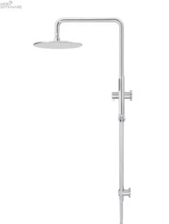 Round Combination Shower Rail, 300mm Rose, Single Function Hand Shower -HERA BATHWARE round combination shower rail 300mm rose single function hand showerchrometapwaremeir 706485