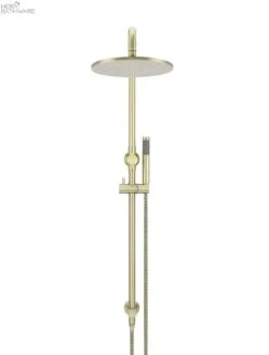 Round Combination Shower Rail, 300mm Rose, Single Function Hand Shower -HERA BATHWARE round combination shower rail 300mm rose single function hand showertiger bronzetapwaremeir 246015