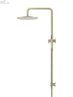 Round Combination Shower Rail, 300mm Rose, Single Function Hand Shower -HERA BATHWARE round combination shower rail 300mm rose single function hand showertiger bronzetapwaremeir 384875