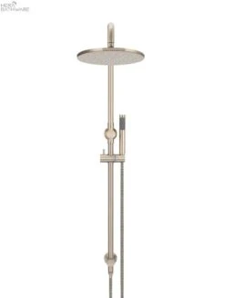 Round Combination Shower Rail, 300mm Rose, Single Function Hand Shower -HERA BATHWARE round combination shower rail 300mm rose single function hand showertiger bronzetapwaremeir 862152