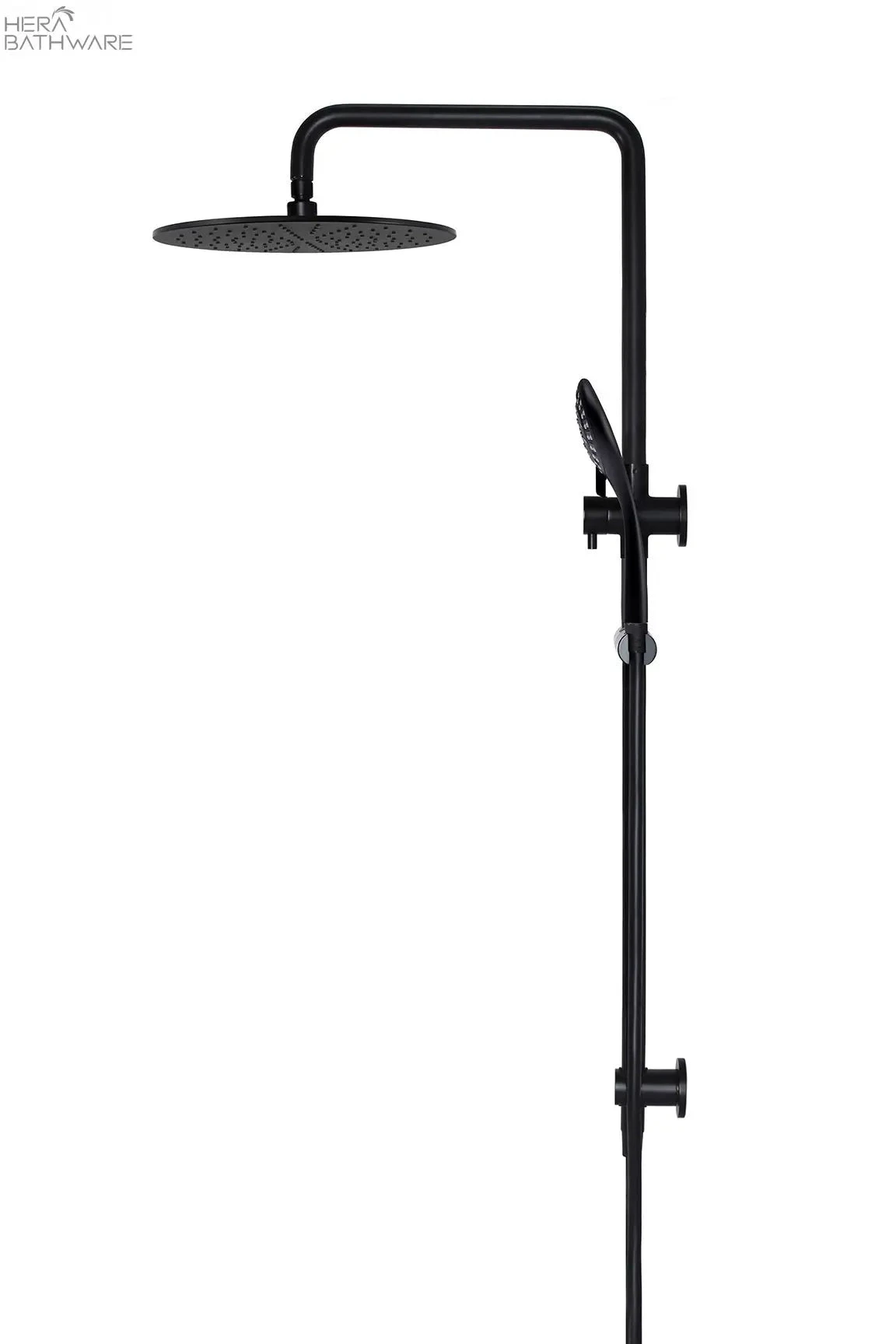 Round Combination Shower Rail 300mm Rose, Three Function Hand Shower 2 Round Combination Shower Rail 300mm Rose, Three Function Hand Shower - Image 2