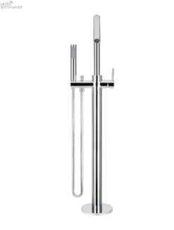 Round Freestanding Bath Spout And Hand Shower -HERA BATHWARE round freestanding bath spout and hand showerchromefreestanding bath mixermeir 487249