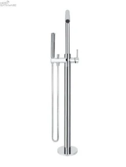 Round Freestanding Bath Spout And Hand Shower -HERA BATHWARE round freestanding bath spout and hand showerchromefreestanding bath mixermeir 868207