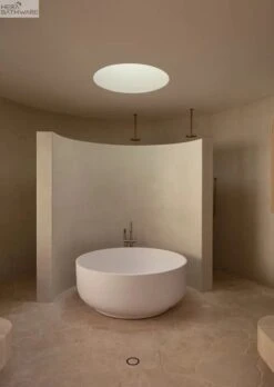 Round Freestanding Bath Spout And Hand Shower -HERA BATHWARE round freestanding bath spout and hand showerchromefreestanding bath mixermeir 984007