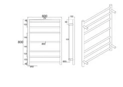 Round Matte Black Electric Heated Towel Rack 7 Bars 11 Round Matte Black Electric Heated Towel Rack 7 Bars -HERA BATHWARE round matte black electric heated towel rack 7 barsaquaperla 571282
