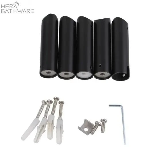 Round Matte Black Electric Heated Towel Rack 7 Bars 4 Round Matte Black Electric Heated Towel Rack 7 Bars - Image 4