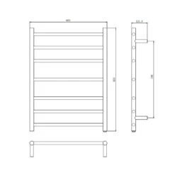 Round Matte Black Electric Heated Towel Rack 7 Bars 10 Round Matte Black Electric Heated Towel Rack 7 Bars -HERA BATHWARE round matte black electric heated towel rack 7 barsaquaperla 650753