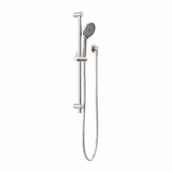 Round Metal Project Shower Rail NR318 | Nero -HERA BATHWARE round metal project shower rail nr318brushed nickelshower railsnero tapware 581913