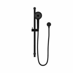 Round Metal Project Shower Rail NR318 | Nero -HERA BATHWARE round metal project shower rail nr318brushed nickelshower railsnero tapware 757489