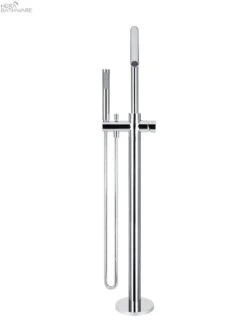 Round Pinless Freestanding Bath Spout And Hand Shower -HERA BATHWARE round pinless freestanding bath spout and hand showerchromefreestanding bath mixermeir 803773