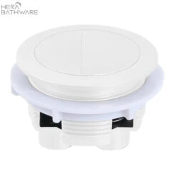 Round Press Button - 6 Colours -HERA BATHWARE round press button 6 coloursmatte whitetoilet buttonskdk bathware 546226