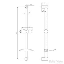 Round Shower Rail -HERA BATHWARE round shower railmatte blackshower railsbella vista 159747
