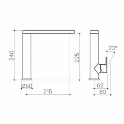 Round Square Sink Mixer | Clark -HERA BATHWARE round square sink mixer clarkmatte blackkitchen mixerclark 477723