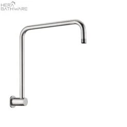 ROUND SWIVEL SHOWER ARM -HERA BATHWARE round swivel shower armbrushed nickelshower armnero tapware 228382