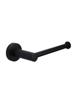 Round Toilet Roll Holder -HERA BATHWARE round toilet roll holdermatte blackbathroom accessoriesmeir 770147