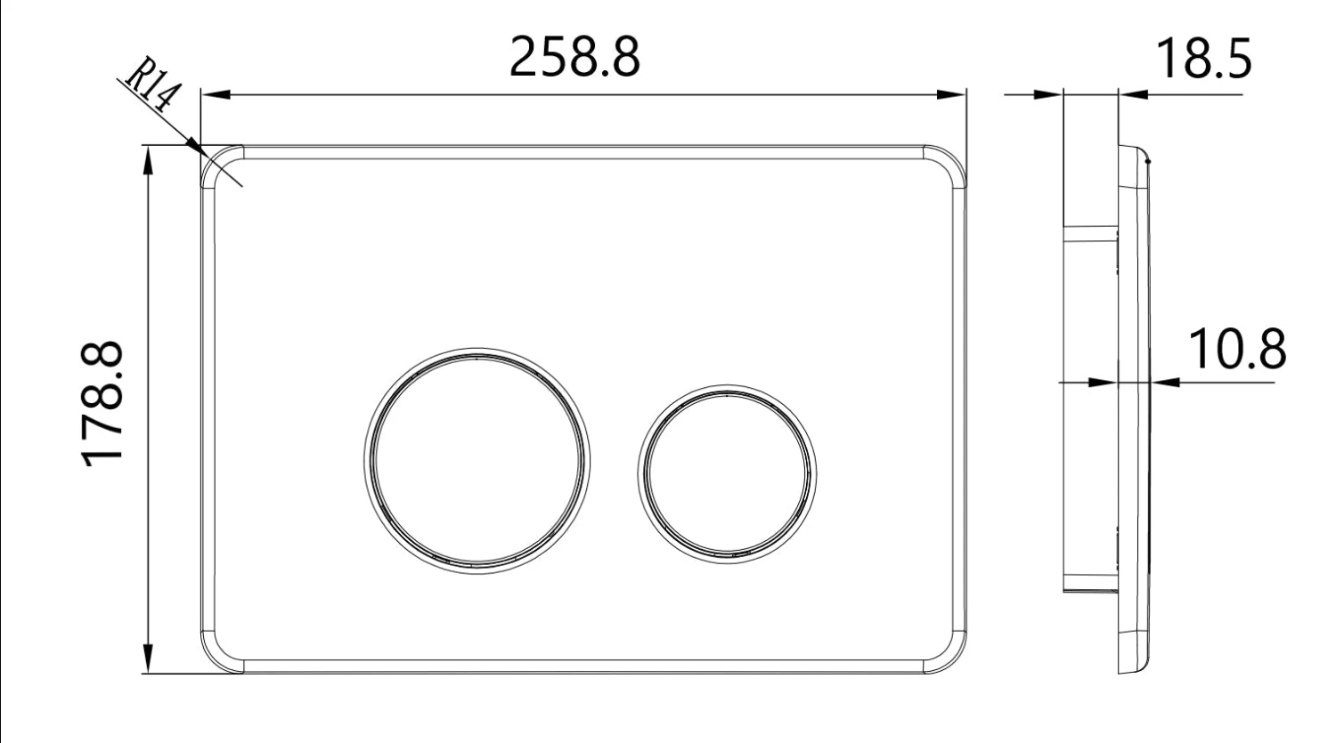 R&T Lexy Round Button, Brushed Gold 2 R&T Lexy Round Button, Brushed Gold - Image 2