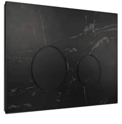 R&T Tyler Round Button, Porcelain Marble Black