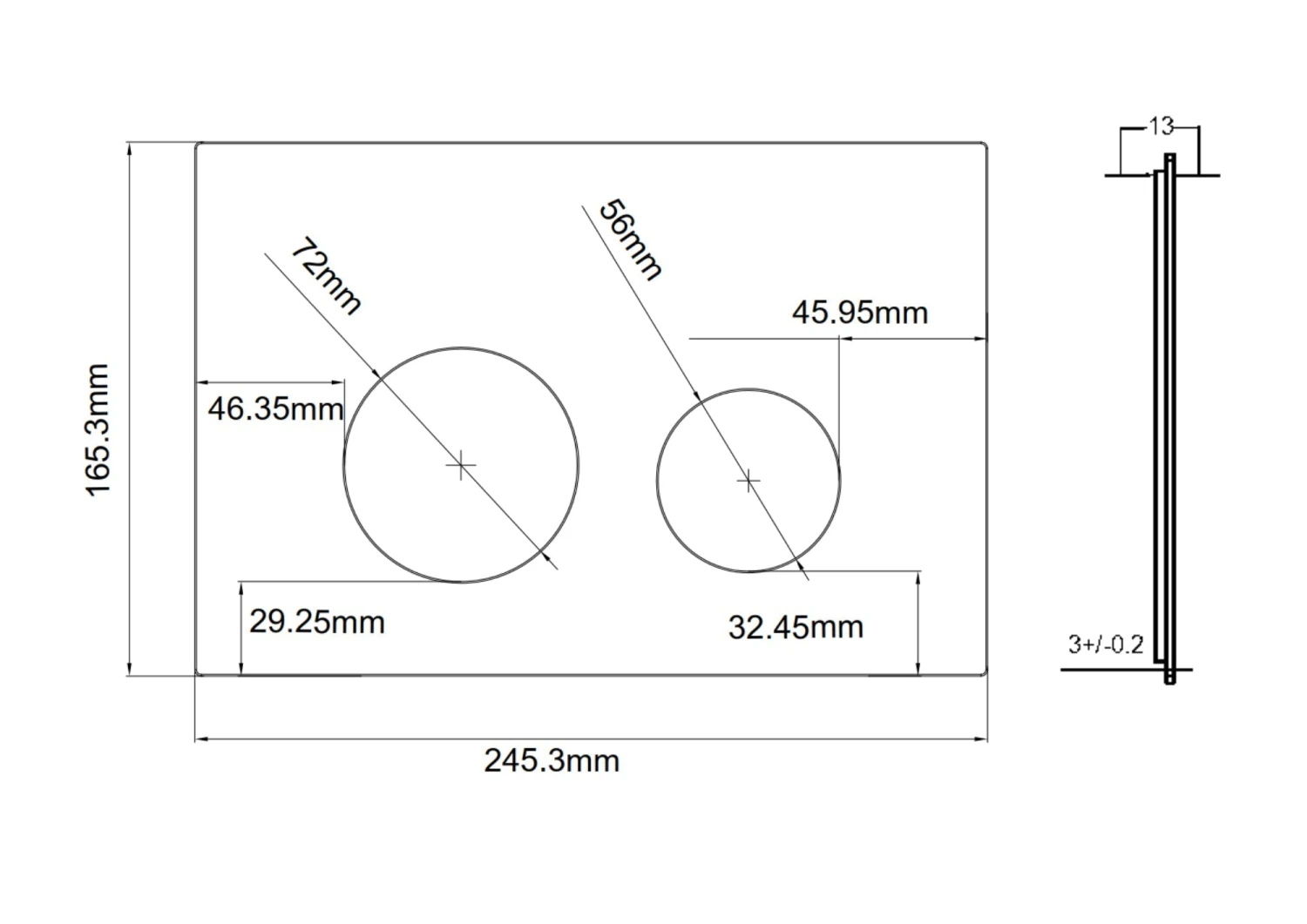 R&T Tyler Round Button, Porcelain Marble Grey 2 R&T Tyler Round Button, Porcelain Marble Grey - Image 2