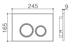 HERA BATHWARE -HERA BATHWARE rt waze round button matte blacktoilet suitescob pen 789958