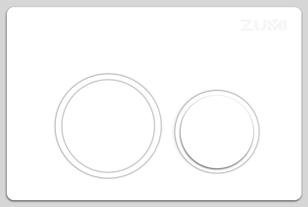 R&T Waze Round Button, Matte White 1 R&T Waze Round Button, Matte White