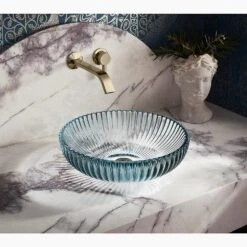 Salute® Above Counter Basin Vessel Bathroom Sink, No Overflow -HERA BATHWARE salute above counter basin vessel bathroom sink no overflowkohler 714848