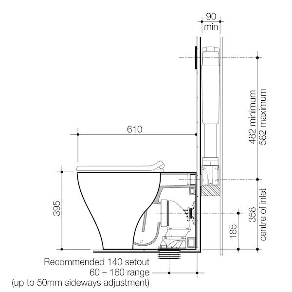 School Smart Invisi Suite With Liano Single Flap Seat | CAROMA 3 School Smart Invisi Suite With Liano Single Flap Seat | CAROMA - Image 3