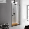 Semi-Framed Shower Screen - Olivia Pivot Door Front Only - 1950mm - Multiple Sizes
