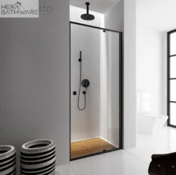Semi-Framed Shower Screen - Olivia Pivot Door Front Only - 1950mm - Multiple Sizes