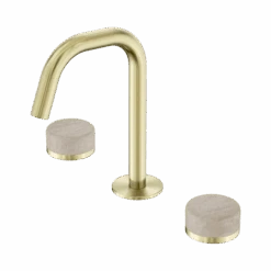Serenity Basin Set Edge Spout 37 Serenity Basin Set Edge Spout -HERA BATHWARE serenity basin set edge spoutbrushed goldrome travertineedge basin setnero tapware 992393