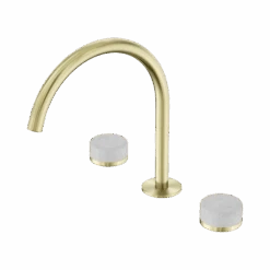 Serenity Bath/Kitchen Set Arc Spout 25 Serenity Bath/Kitchen Set Arc Spout -HERA BATHWARE serenity bathkitchen set arc spoutbrushed goldcarrarabasin setnero tapware 219620