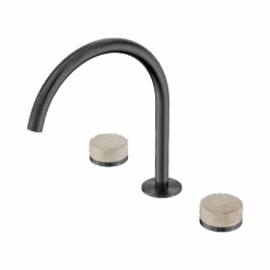 Serenity Bath/Kitchen Set Arc Spout 36 Serenity Bath/Kitchen Set Arc Spout -HERA BATHWARE serenity bathkitchen set arc spoutgun metalrome travertinebasin setnero tapware 618312