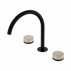 Serenity Bath/Kitchen Set Arc Spout 33 Serenity Bath/Kitchen Set Arc Spout -HERA BATHWARE serenity bathkitchen set arc spoutmatte blackrome travertinebasin setnero tapware 444898