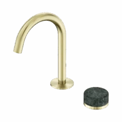 Serenity Progressive Basin Mixer Arc Spout -HERA BATHWARE serenity progressive basin mixer arc spoutbrushed goldarabesscato corchiabasin mixernero tapware 189083