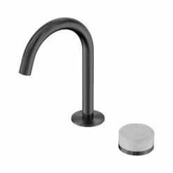 Serenity Progressive Basin Mixer Arc Spout -HERA BATHWARE serenity progressive basin mixer arc spoutgun metalcarrarabasin mixernero tapware 243532