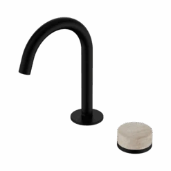 Serenity Progressive Basin Mixer Arc Spout -HERA BATHWARE serenity progressive basin mixer arc spoutmatte blackrome travertinebasin mixernero tapware 263238