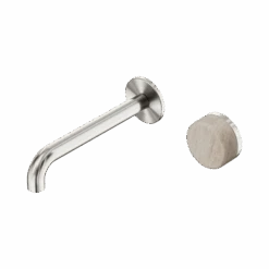 Serenity Progressive Wall Basin Mixer 185mm Spout -HERA BATHWARE serenity progressive wall basin mixer 185mm spoutbrushed nickelrome travertinewall basin mixernero tapware 362353