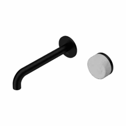 Serenity Progressive Wall Basin Mixer 185mm Spout -HERA BATHWARE serenity progressive wall basin mixer 185mm spoutmatte blackcarrarawall basin mixernero tapware 955414