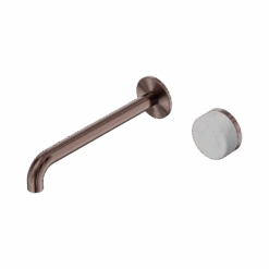 Serenity Progressive Wall Basin Mixer 220mm Spout 28 Serenity Progressive Wall Basin Mixer 220mm Spout -HERA BATHWARE serenity progressive wall basin mixer 220mm spoutbrushed bronzecarrarawall basin mixernero tapware 190157