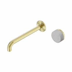 Serenity Progressive Wall Basin Mixer 220mm Spout 30 Serenity Progressive Wall Basin Mixer 220mm Spout -HERA BATHWARE serenity progressive wall basin mixer 220mm spoutbrushed goldcarrarawall basin mixernero tapware 169348