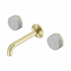 Serenity Wall Basin Set 160mm Spout 31 Serenity Wall Basin Set 160mm Spout -HERA BATHWARE serenity wall basin set 160mm spoutbrushed goldcarrarabasin setnero tapware 129202