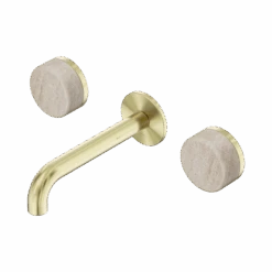 Serenity Wall Basin Set 160mm Spout 37 Serenity Wall Basin Set 160mm Spout -HERA BATHWARE serenity wall basin set 160mm spoutbrushed goldrome travertinebasin setnero tapware 741862