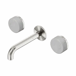 Serenity Wall Basin Set 160mm Spout 28 Serenity Wall Basin Set 160mm Spout -HERA BATHWARE serenity wall basin set 160mm spoutbrushed nickelcarrarabasin setnero tapware 581681