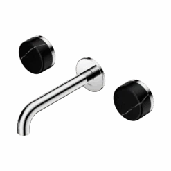 Serenity Wall Basin Set 160mm Spout 38 Serenity Wall Basin Set 160mm Spout -HERA BATHWARE serenity wall basin set 160mm spoutchromemarquina blackbasin setnero tapware 475208