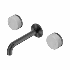 Serenity Wall Basin Set 160mm Spout 30 Serenity Wall Basin Set 160mm Spout -HERA BATHWARE serenity wall basin set 160mm spoutgun metalcarrarabasin setnero tapware 663414