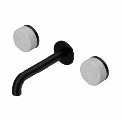 Serenity Wall Basin Set 160mm Spout 27 Serenity Wall Basin Set 160mm Spout -HERA BATHWARE serenity wall basin set 160mm spoutmatte blackcarrarabasin setnero tapware 891271