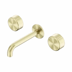 Serenity Wall Basin Set 185mm Spout -HERA BATHWARE serenity wall basin set 185mm spoutbrushed goldmetalbasin setnero tapware 747258