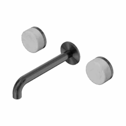 Serenity Wall Basin Set 185mm Spout -HERA BATHWARE serenity wall basin set 185mm spoutgun metalcarrarabasin setnero tapware 756770