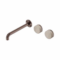 Serenity Wall Basin Set 220mm Offset Spout 35 Serenity Wall Basin Set 220mm Offset Spout -HERA BATHWARE serenity wall basin set 220mm offset spoutbrushed bronzerome travertinebasin setnero tapware 839255