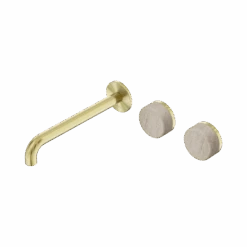 Serenity Wall Basin Set 220mm Offset Spout 37 Serenity Wall Basin Set 220mm Offset Spout -HERA BATHWARE serenity wall basin set 220mm offset spoutbrushed goldrome travertinebasin setnero tapware 944612